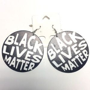 2/$15 Wooden Black Lives Matter Earrings